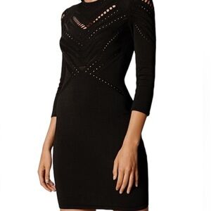 Karen Millen Elegant Black Knit Dress M